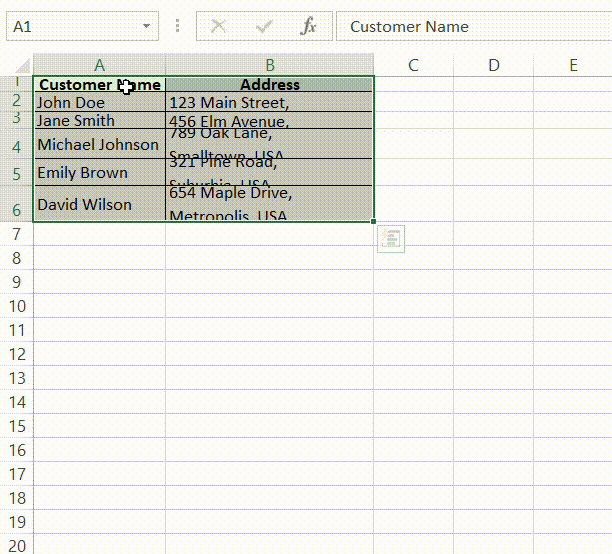 excel autofit