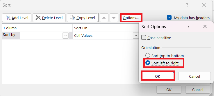 sort numbers in excel