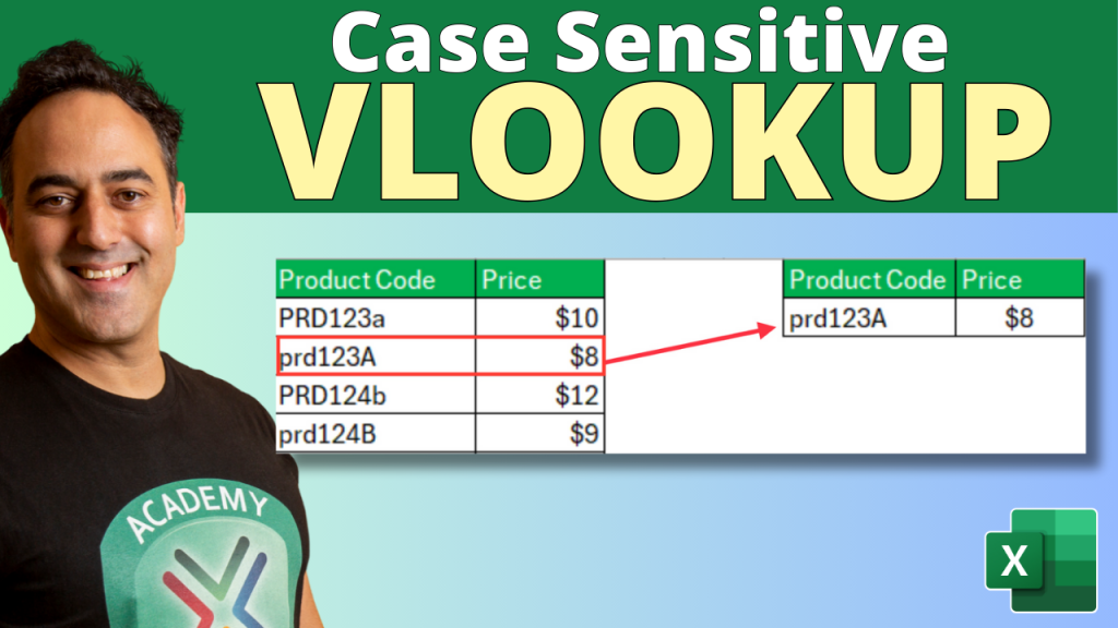Vlookup case sensitive