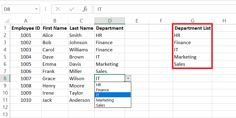 Remove Drop Down Lists in Excel