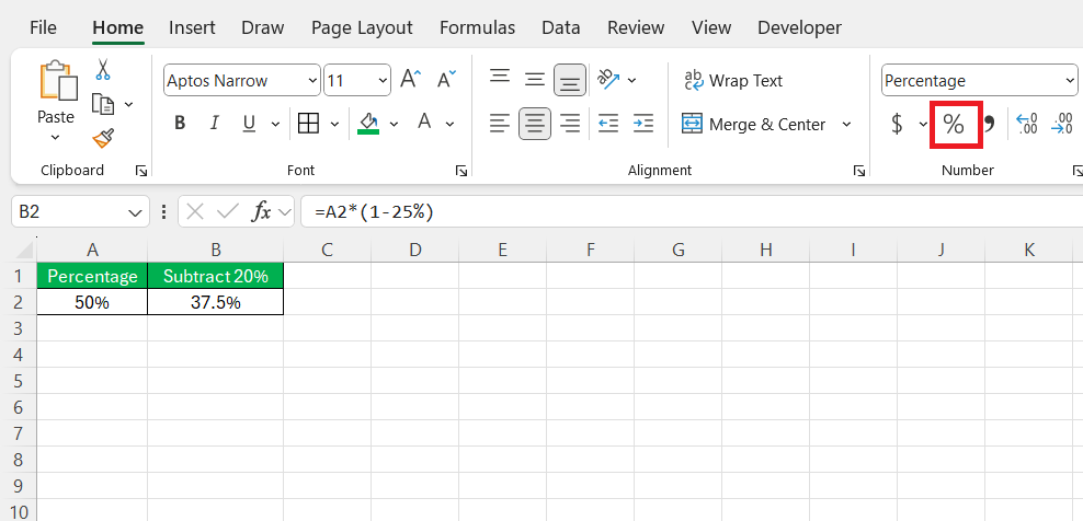 How to Add or Subtract Percentages