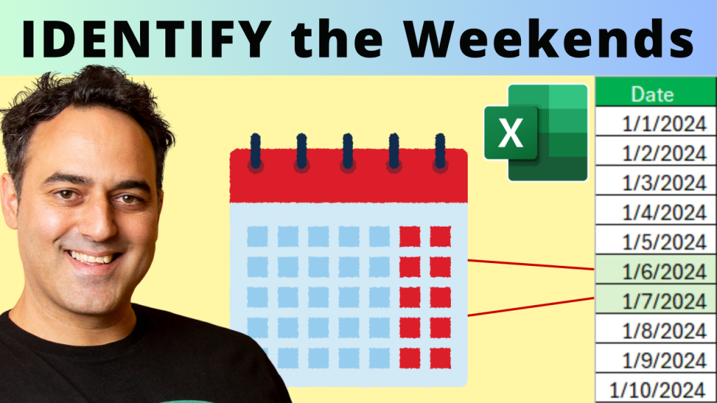 What are the weekend days in excel