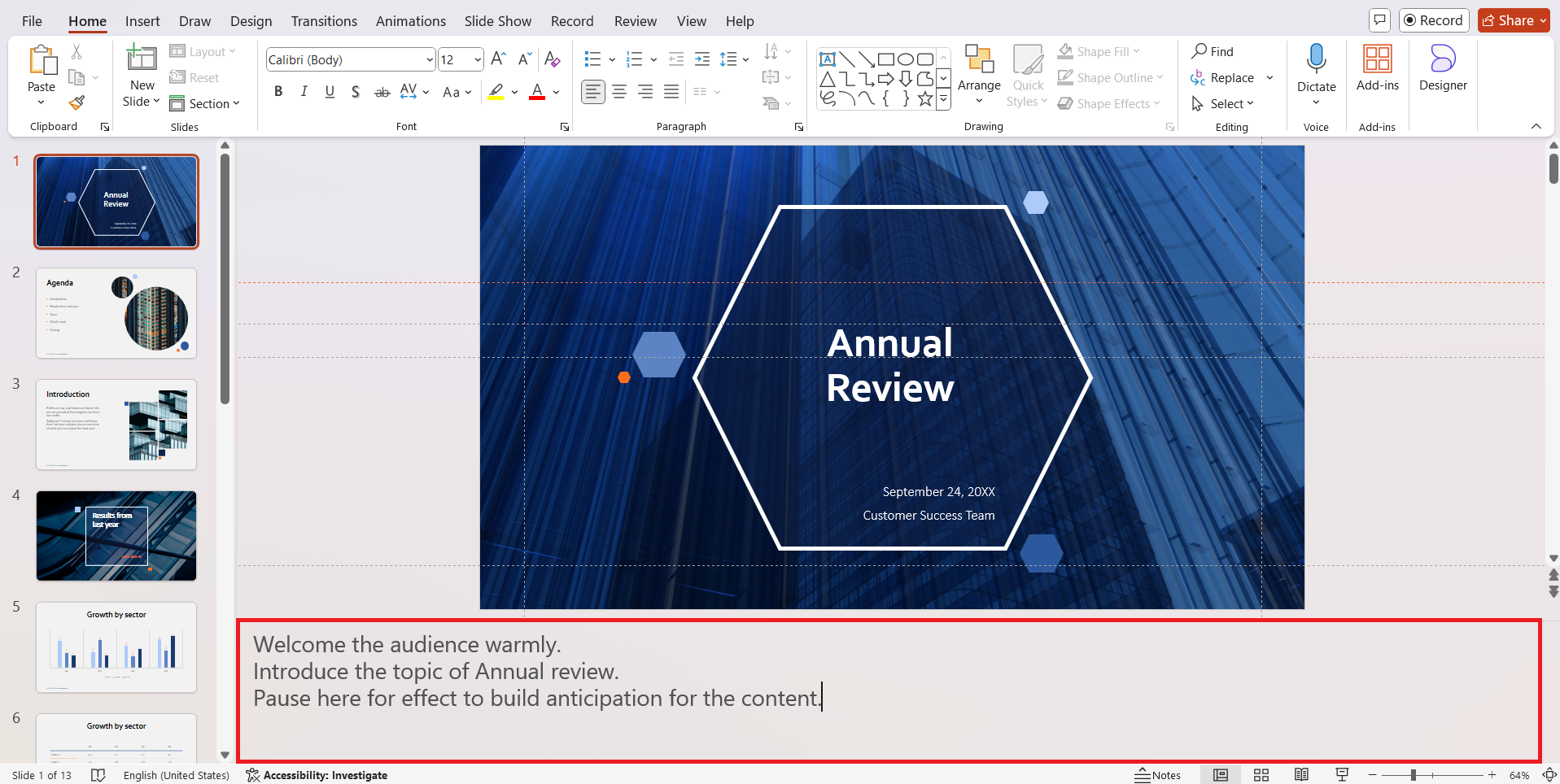 View Notes in PowerPoint Slides