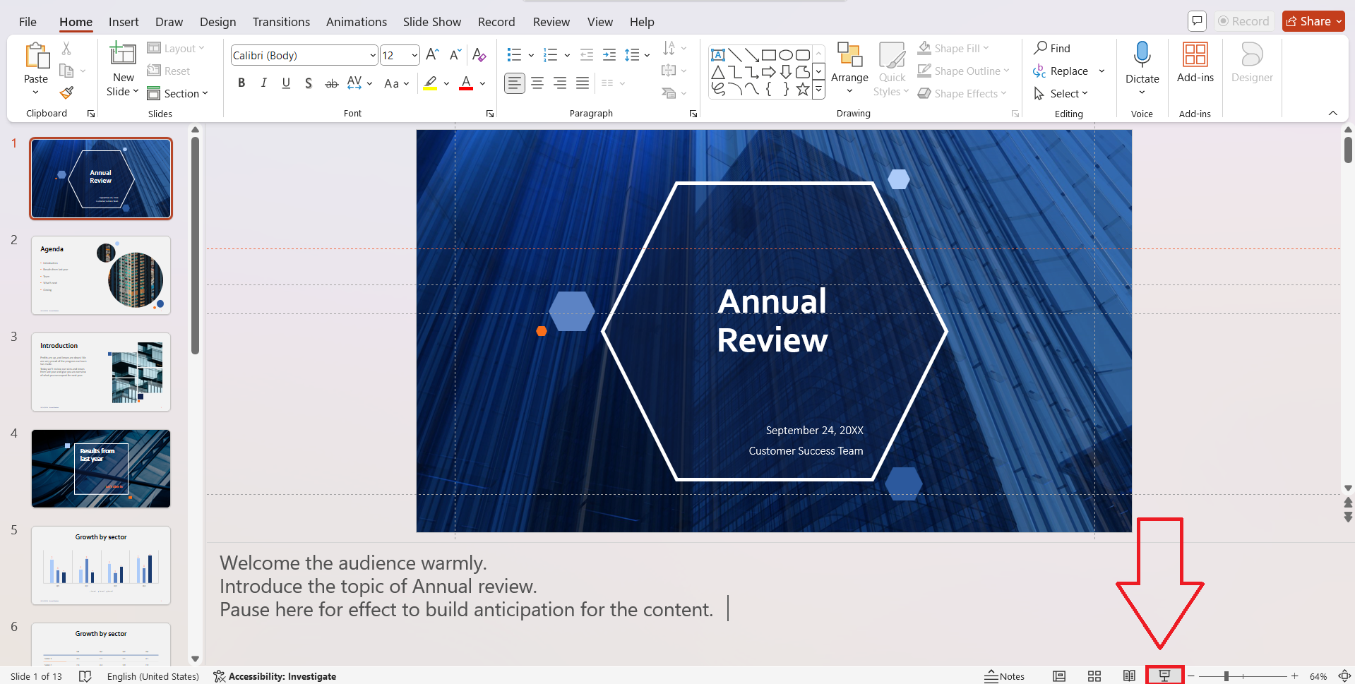 View Notes in PowerPoint Slides