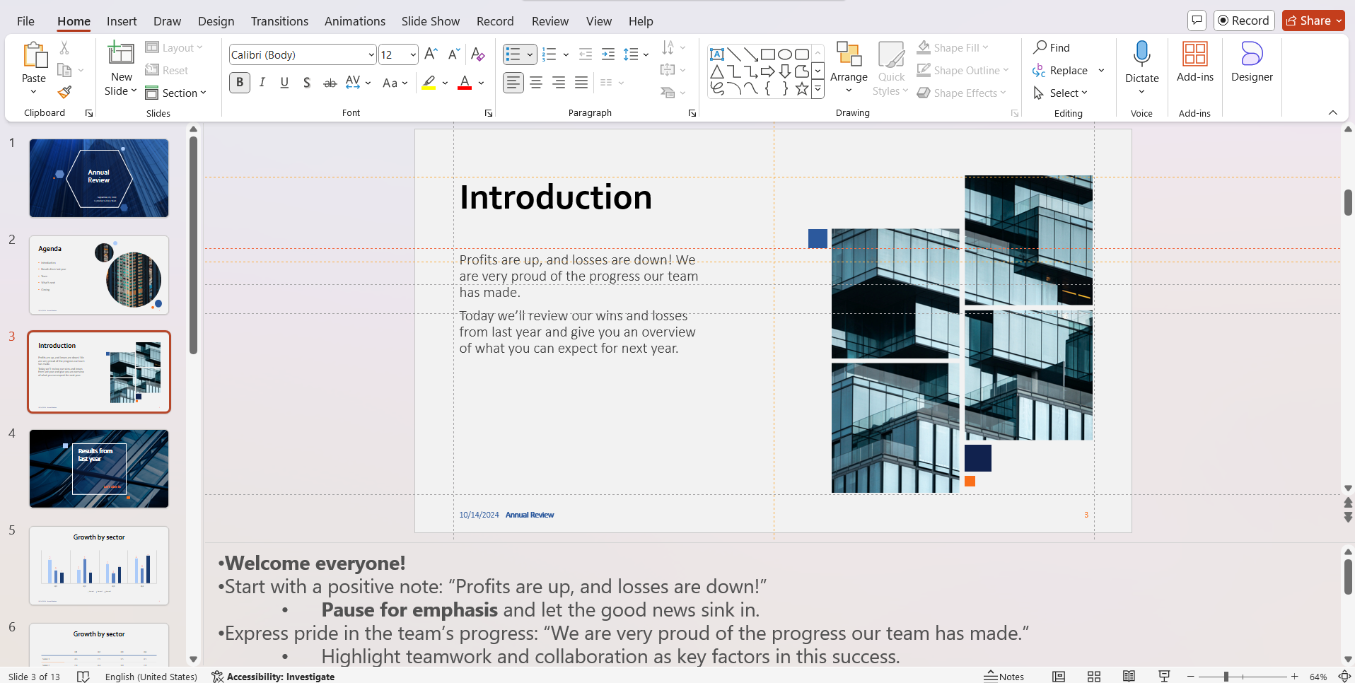 View Notes in PowerPoint Slides