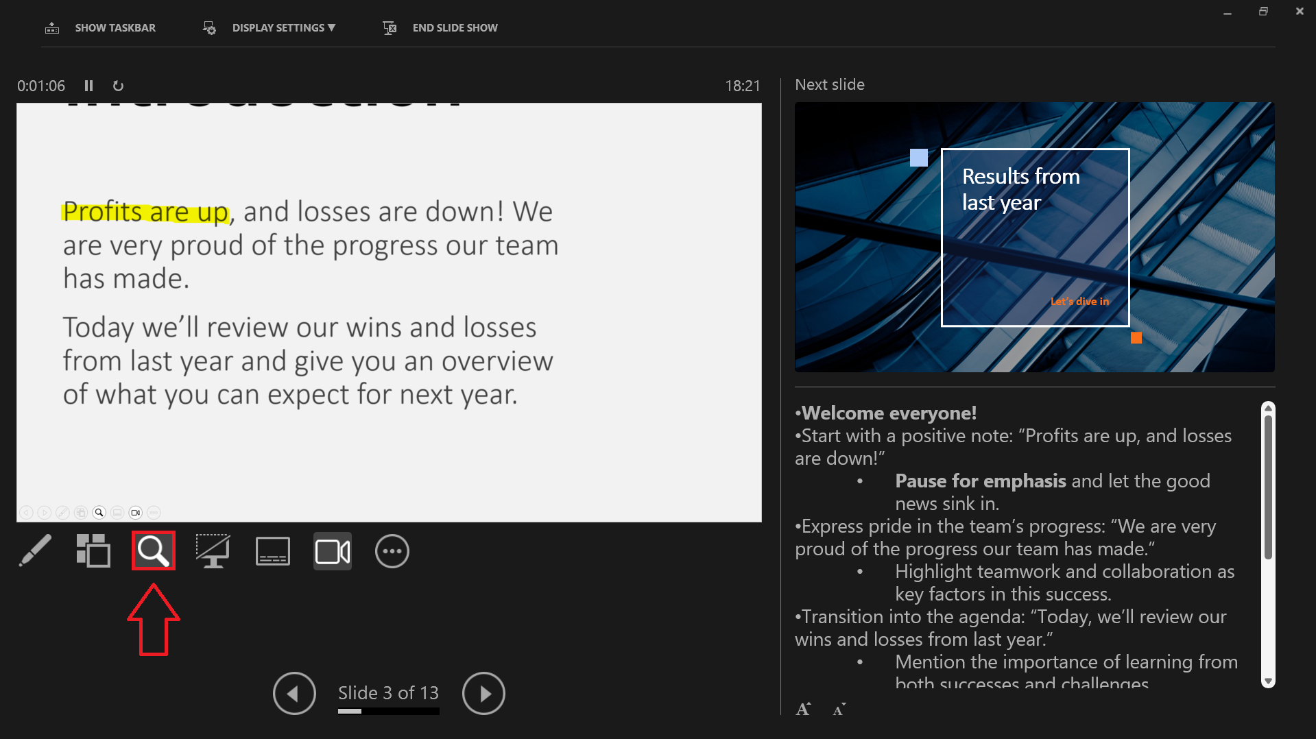 View Notes in PowerPoint Slides