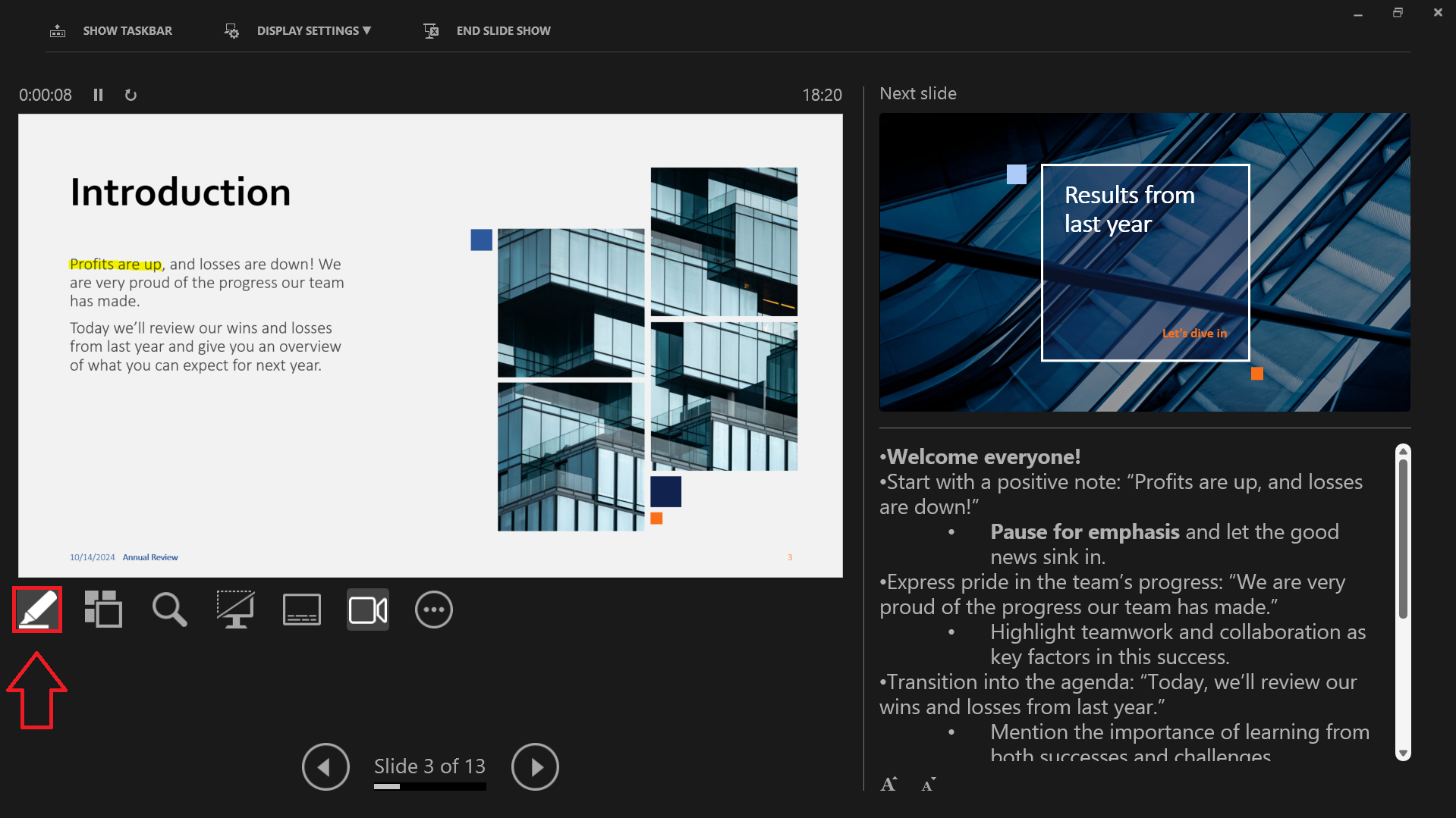 View Notes in PowerPoint Slides