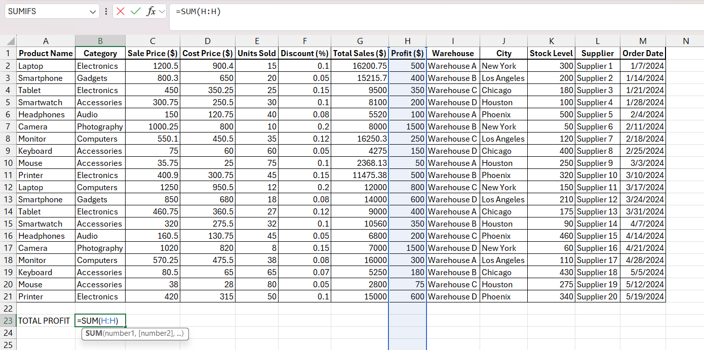 Select All Cells in Excel