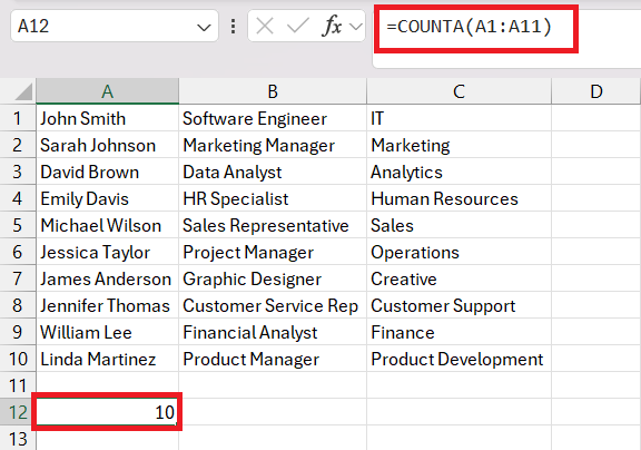 Count If Cells Contains Text in Excel