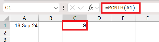 Date to Month Formulas in Excel