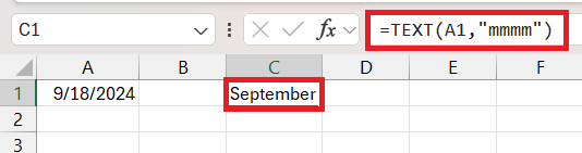 Date to Month Formulas in Excel