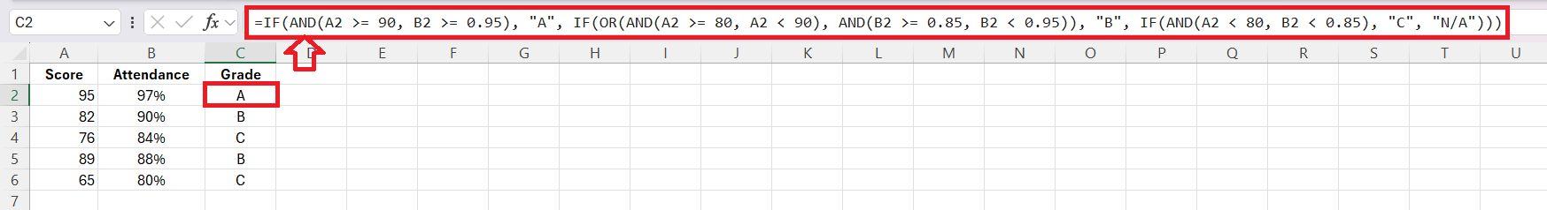 IF Formula in Excel with 3 Conditions