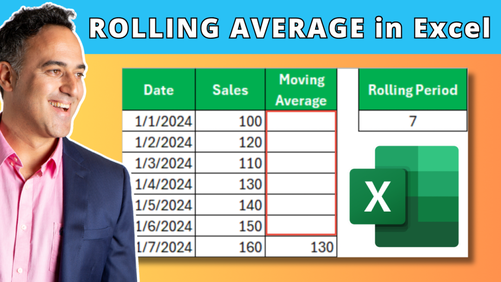 Rolling average in Excel