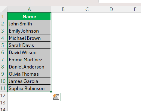 Switch from First to Last Names in Excel