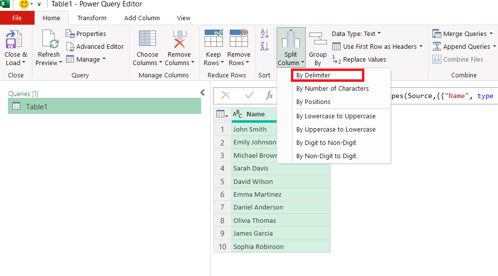 Switch from First to Last Names in Excel