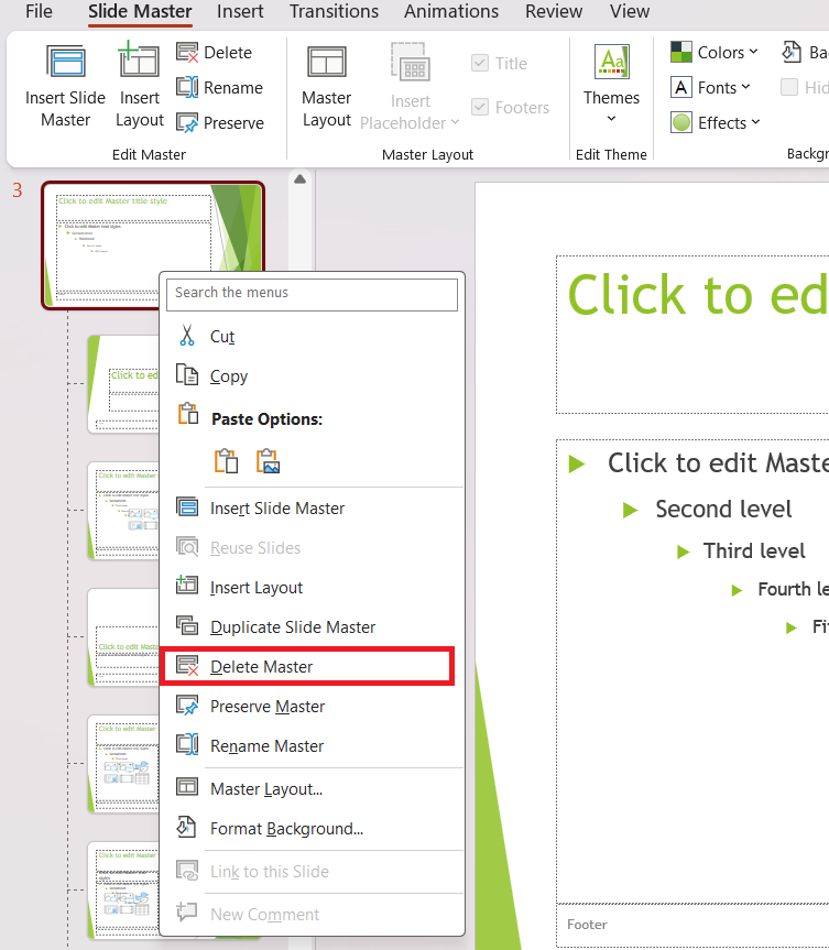 Get out of Slide Master in PowerPoint