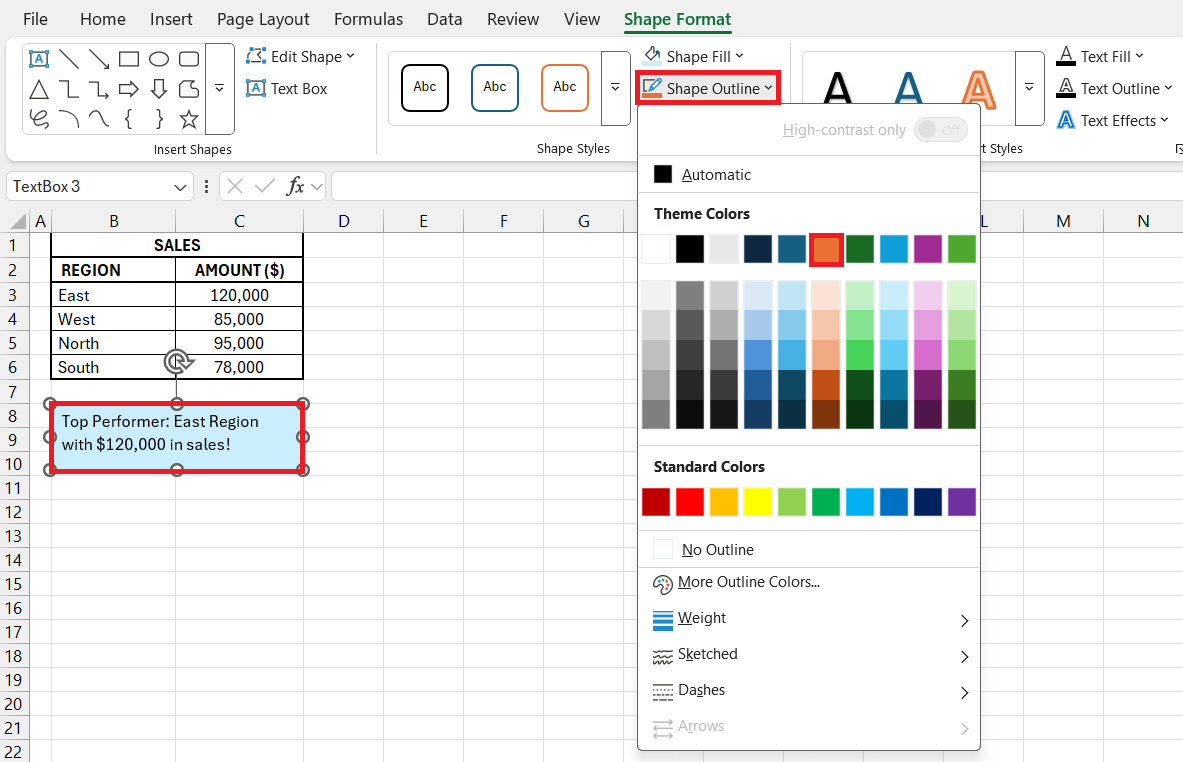 How to Insert Text Box in Excel