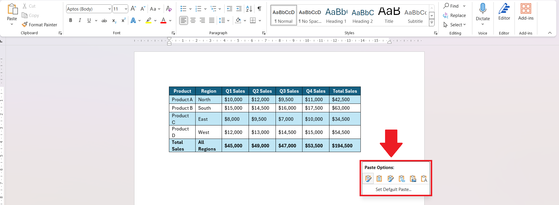 convert excel to word