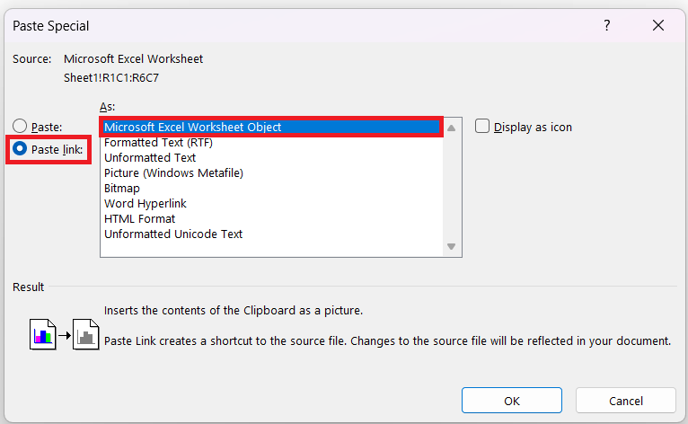 convert excel to word
