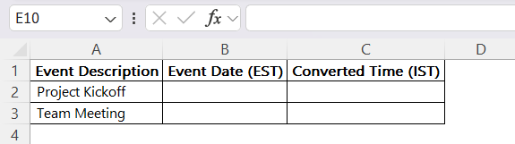Convert est to ist in Excel