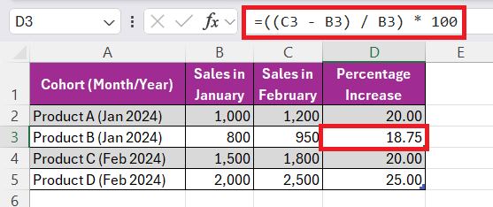 Margin Formula in Excel