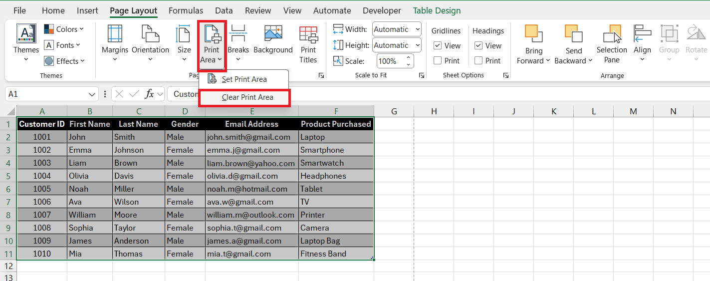 How to Print an Excel Spreadsheet