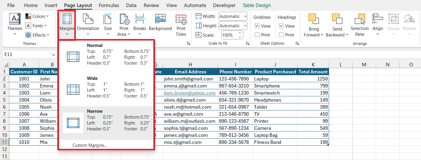 How to Print an Excel Spreadsheet