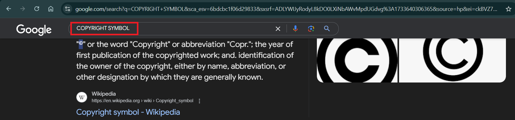 Insert Copyright Symbol in Excel