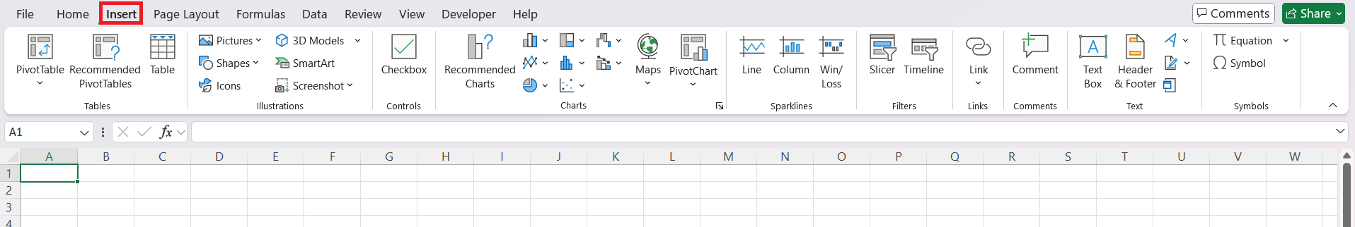 Insert Copyright Symbol in Excel
