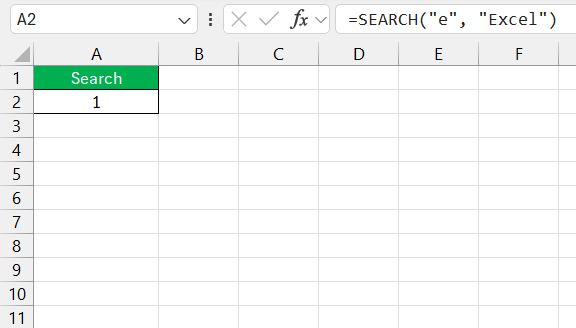 Search for a Word in Excel