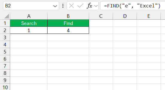 Search for a Word in Excel