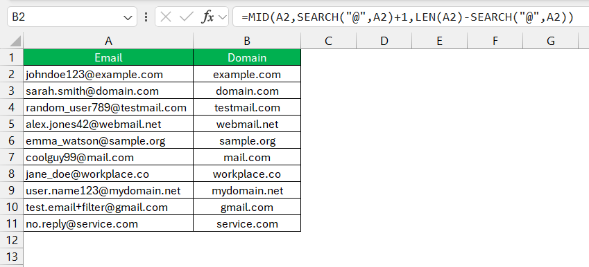 Search for a Word in Excel