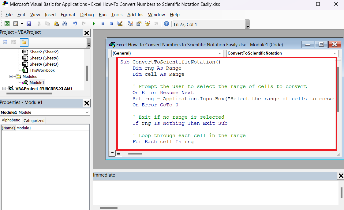 Convert Numbers to Scientific Notation in Excel