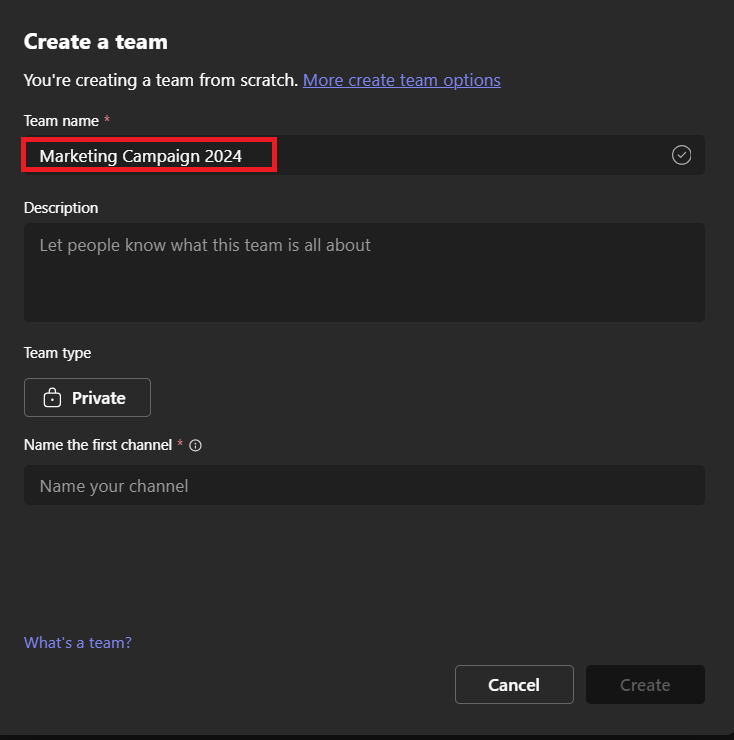 How do I Create a New Team in Microsoft Teams
