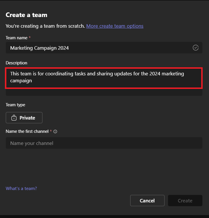 How do I Create a New Team in Microsoft Teams