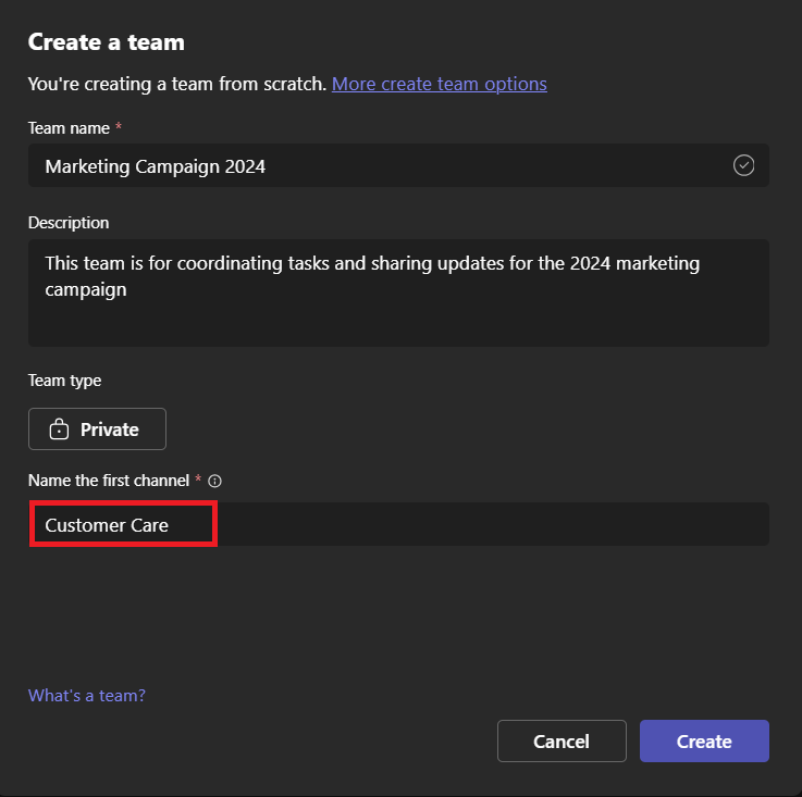 How do I Create a New Team in Microsoft Teams