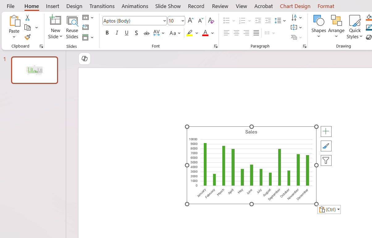 how to link an excel chart to powerpoint