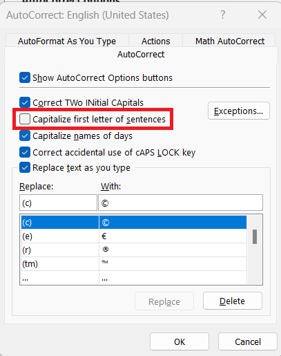 How to Turn Off Autocorrect in Excel