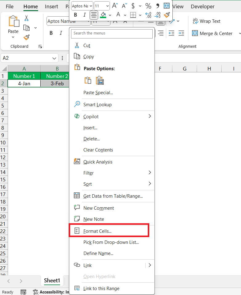 Add 1/4 and 2/3 as Fraction in Excel
