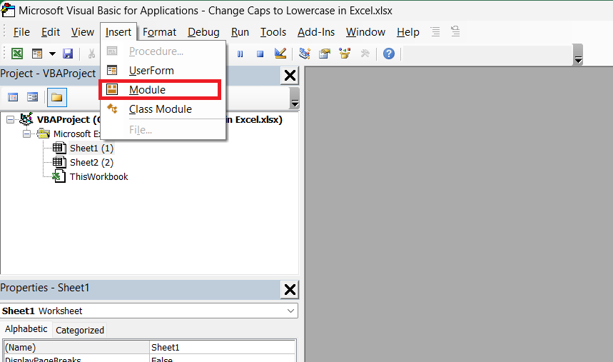 Caps to Lowercase in Excel