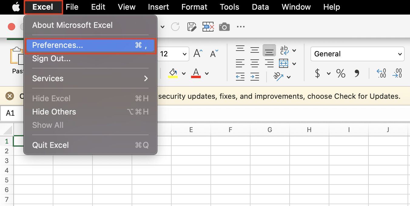 Save Excel on Mac
