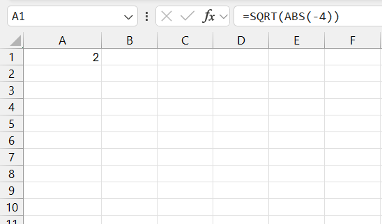 Square Root of a Negative Number