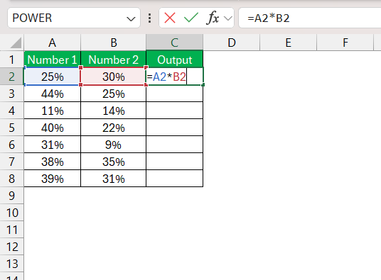 How to Multiply Percentages in Excel