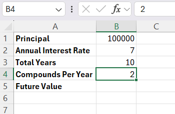 Compound Interest Semiannually