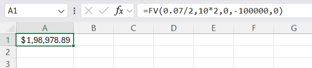 Compound Interest Semiannually