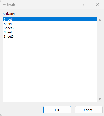 How to Switch Tabs with Keyboard in Excel
