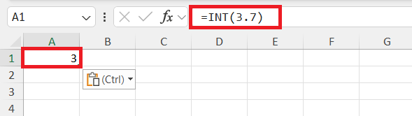 What is a Whole Number in Excel