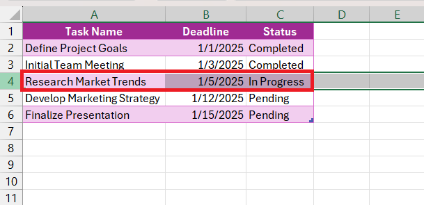How to Add a Row in Excel