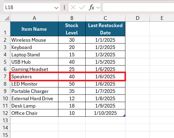 How to Add a Row in Excel
