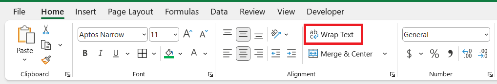 Carriage Return in Excel